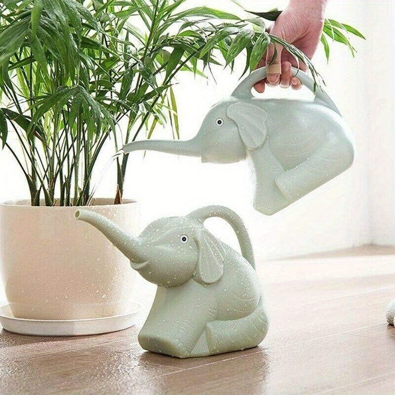 Durable Plastic Elephant-Shaped Watering Can - Charming Outdoor Irrigation Tool for Gardens, Home & Lawn Care