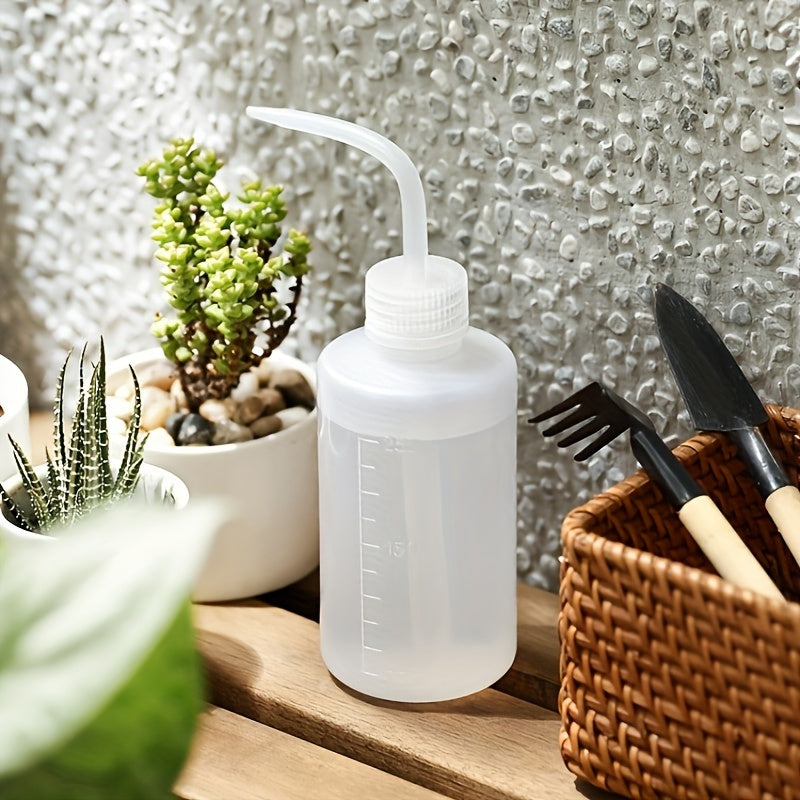 Durable Plastic Easy-Squeeze Watering Can Set - Curved Spout for Succulents & Potted Plants