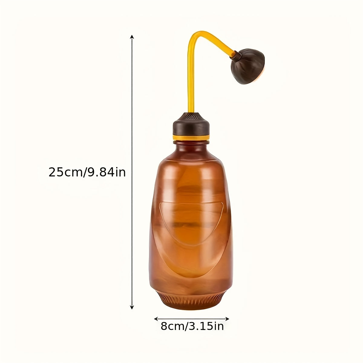 15.22oz Handheld Watering Can with Detachable Shower Head - Flexible Long Nozzle, Squeeze Trigger, Transparent Plastic Plant Sprinkler for Indoor & Outdoor Gardening