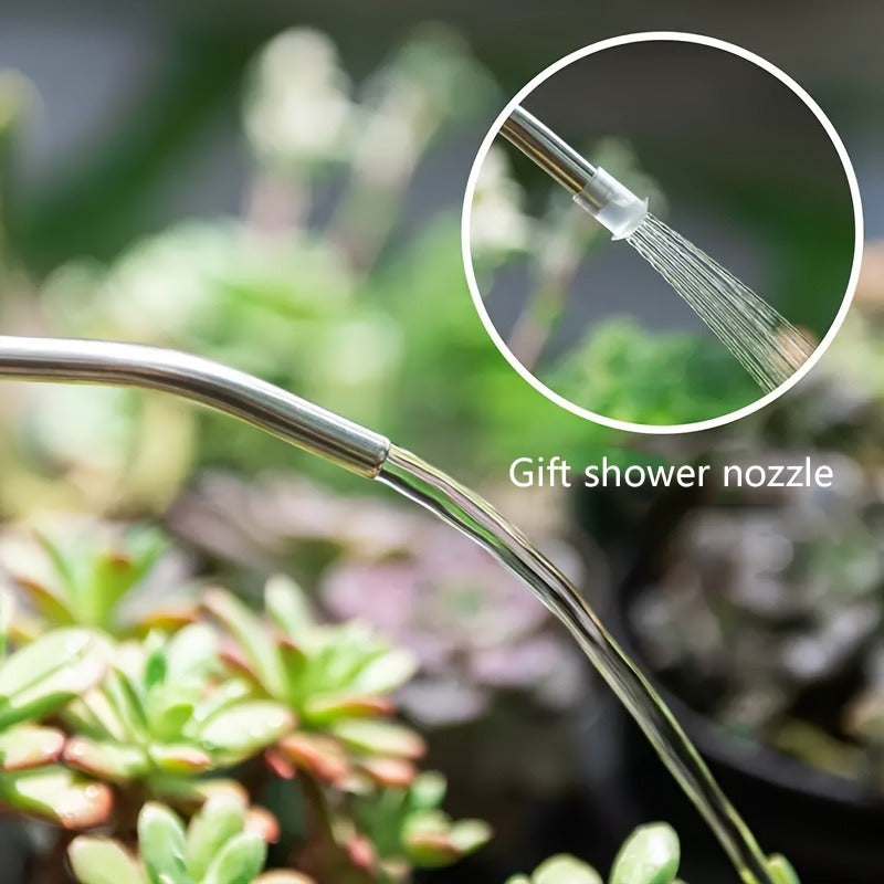 1pc Durable Plastic Long Spout Irrigation Watering Can with Measurement Markings - Ergonomic Handle for Precise Garden