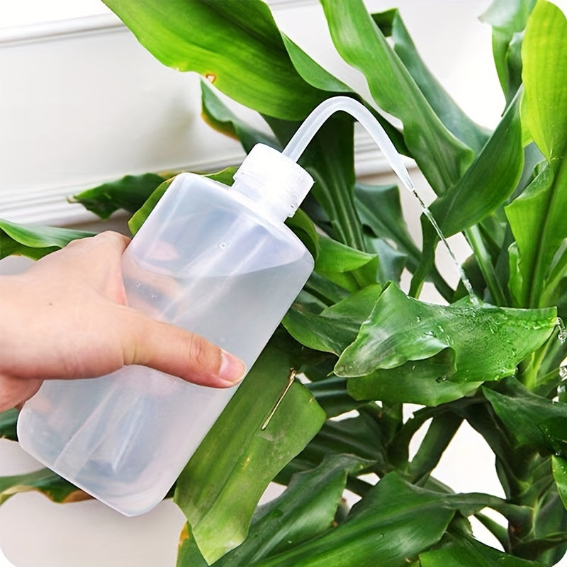 Durable Plastic Easy-Squeeze Watering Can Set - Curved Spout for Succulents & Potted Plants