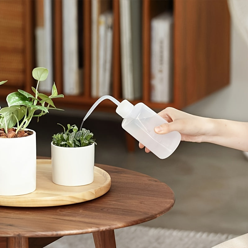 Durable Plastic Easy-Squeeze Watering Can Set - Curved Spout for Succulents & Potted Plants