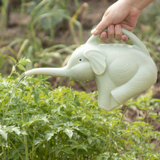Durable Plastic Elephant-Shaped Watering Can - Charming Outdoor Irrigation Tool for Gardens, Home & Lawn Care