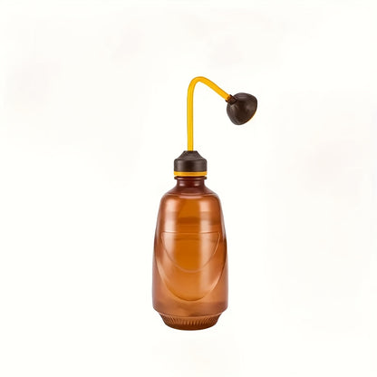 15.22oz Handheld Watering Can with Detachable Shower Head - Flexible Long Nozzle, Squeeze Trigger, Transparent Plastic Plant Sprinkler for Indoor & Outdoor Gardening